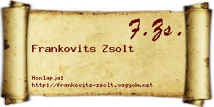 Frankovits Zsolt névjegykártya